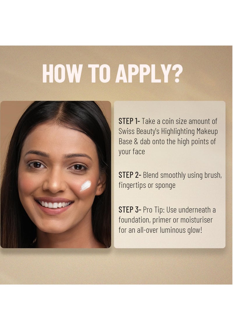 SWISS BEAUTY Real Makeup Base Highlighting Primer  - Image 4