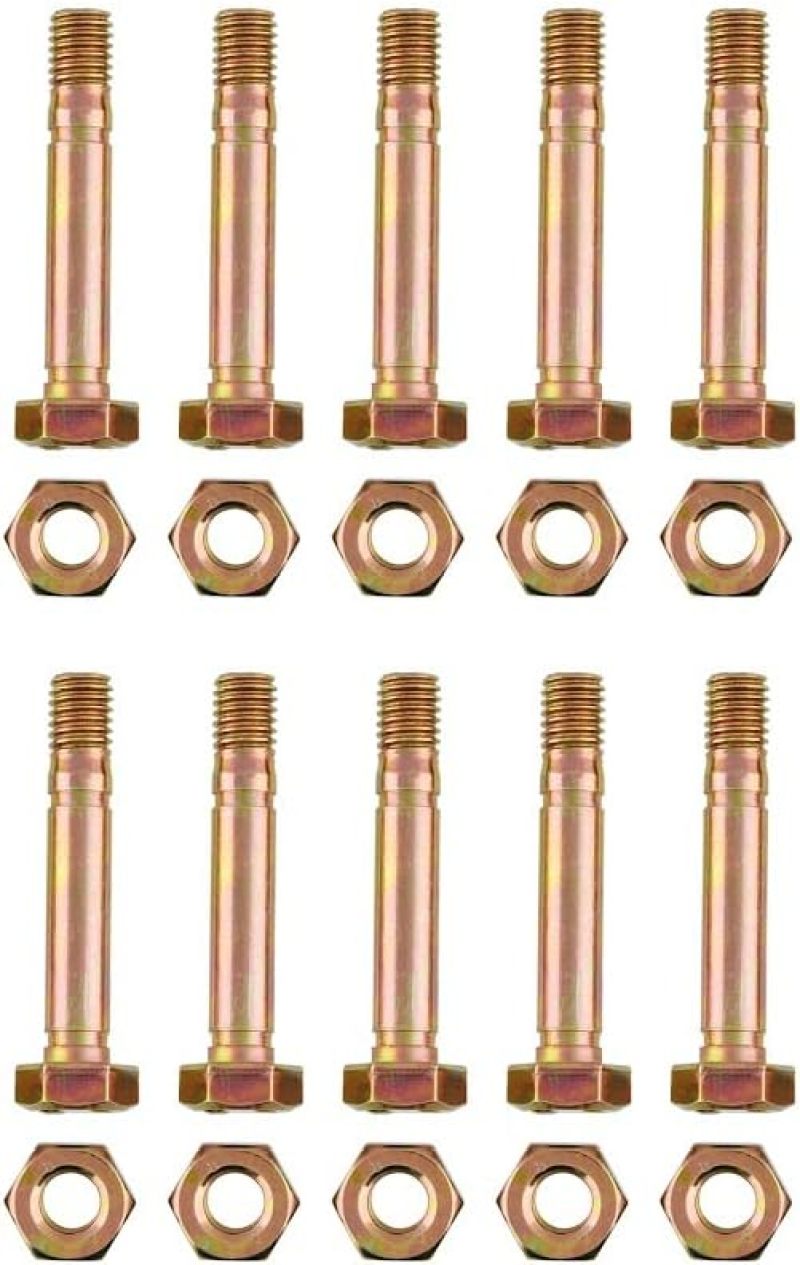 10 مجموعات من دبابيس القص والصواميل لريشة Rotary 5575 مناسبة لـ Ariens 52100100 الطول 2 بوصة - Image 3