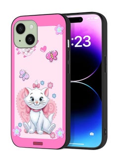 Apple iPhone 15 Protective Case Cover Cute Lady Cat