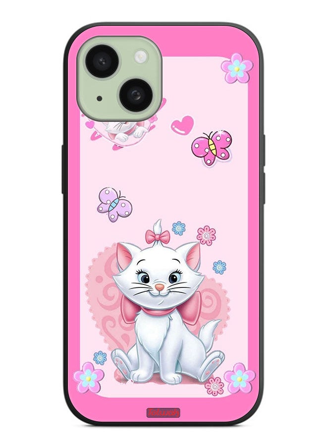Tolwak - Apple iPhone 15 Protective Case Cover Cute Lady Cat - Image 1