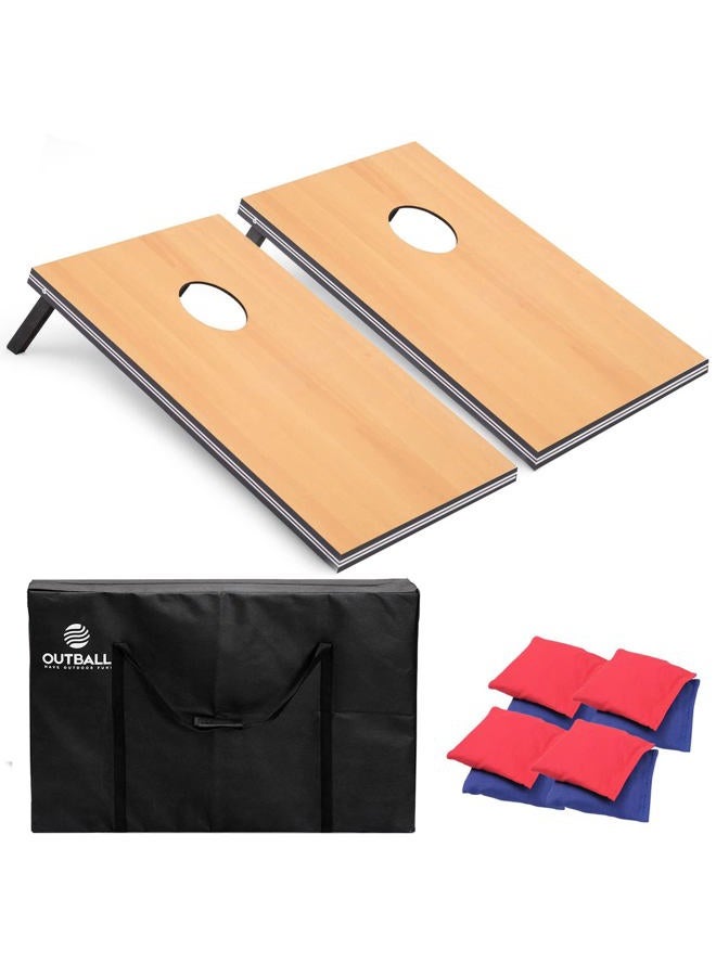 Outball Set Corn Holes Outdoor Game Boards Regulation Size Bean Bag Toss Game Outdoor for Adults Family Lawn Beach Outside Activities,Include Carrying Bag,3x2Feet - Image 1
