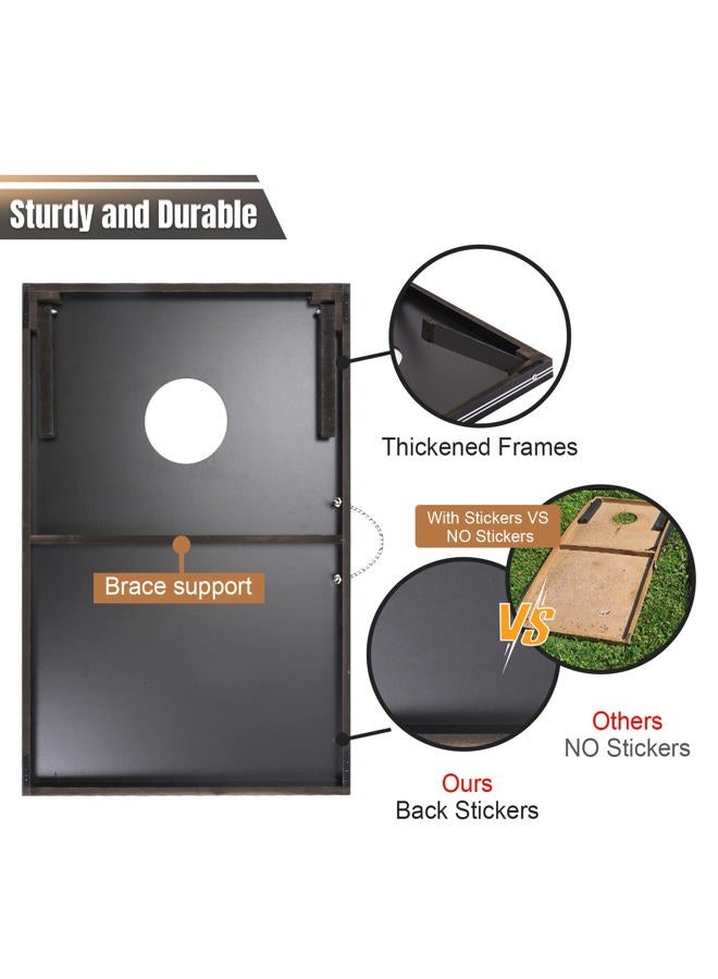 Outball Set Corn Holes Outdoor Game Boards Regulation Size Bean Bag Toss Game Outdoor for Adults Family Lawn Beach Outside Activities,Include Carrying Bag,3x2Feet - Image 5