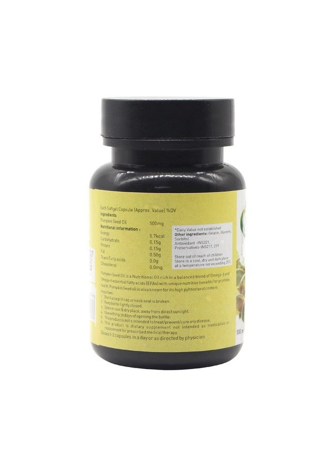 nutriorg Nutriorg Pumpkin Seed Oil Soft Gel 60 Capsules Bottle - Image 3