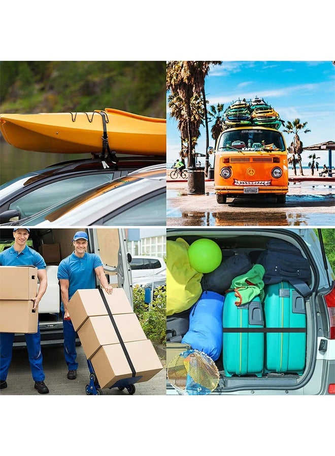 Loquat 6 Pcs Lashing Strap 2.5cmx2.5M, Cam Buckle Tie Down Straps Heavy Duty Secure Straps up to 100KGS Capacity for Bicycles, Motorcycle, SUP, Kayak, Canoe, Trailer, Cargo, Truck, Luggage - Image 5