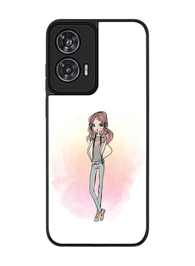 Stylizedd For Motorola Edge 50 Fusion 5G Case,Slim fit Camera Protection, Shockproof Thin Phone cover  - Girl Next Door - Image 1