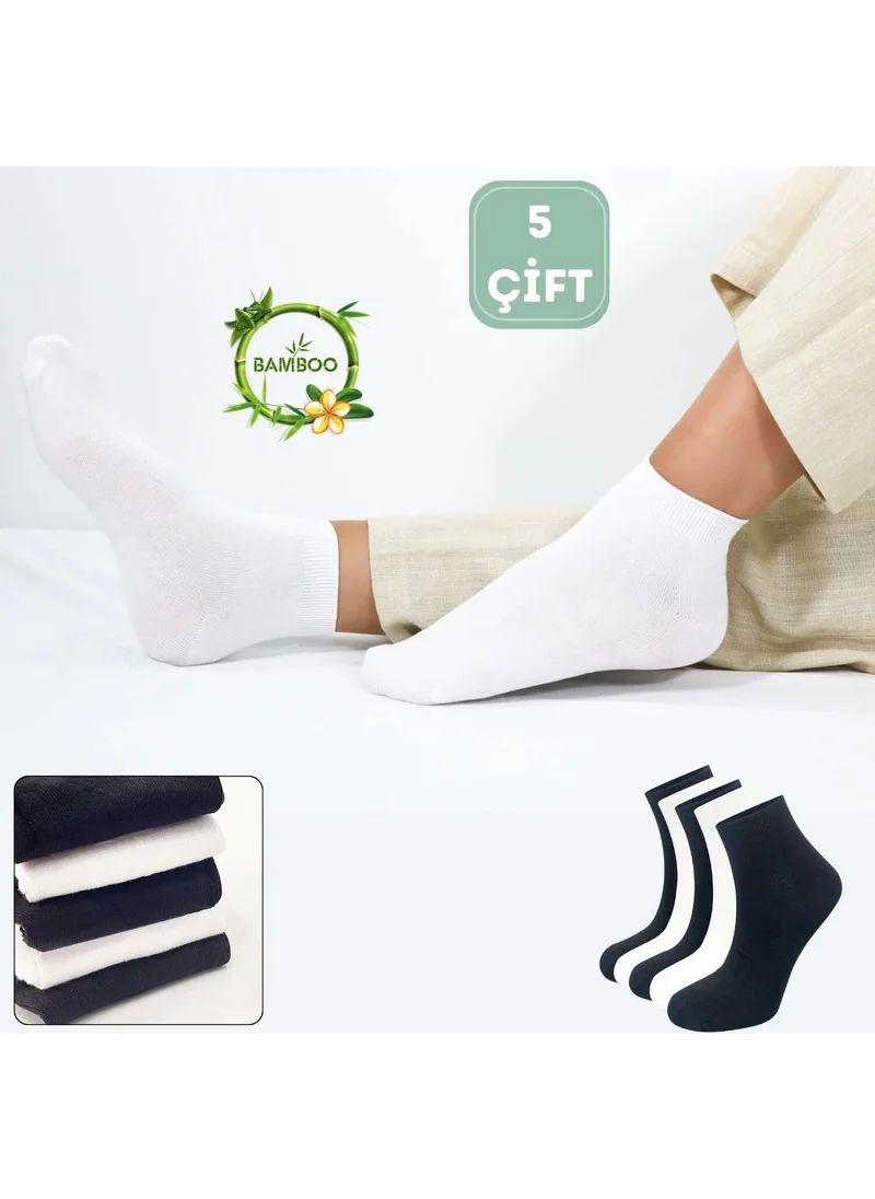 كرال سوكس Women's Quality Bamboo Booties Socks (5 Pieces) Seamless Invisible Perfumed Short Model Socks