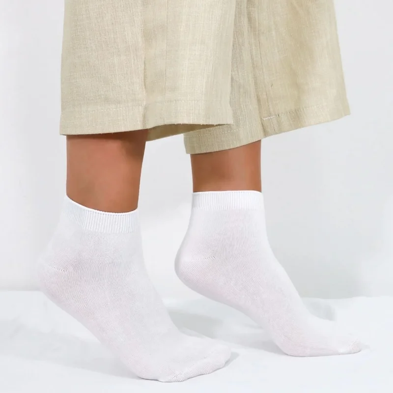 Kral Socks Women's Quality Bamboo Booties Socks (5 Pieces) Seamless Invisible Perfumed Short Model Socks