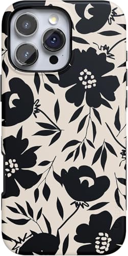 Casely iPhone 16 Pro Case Dark Fantasy Contrast Floral Bold Protective Design Compatible with MagSafe - Image 1