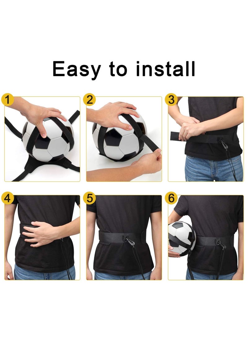 كابتن تيك Football Kick Trainer Soccer Training Equipment Aid Skills Improvement Solo Practice for Kids Adults Hands Free Universal Fits All Size Footballs - Image 3