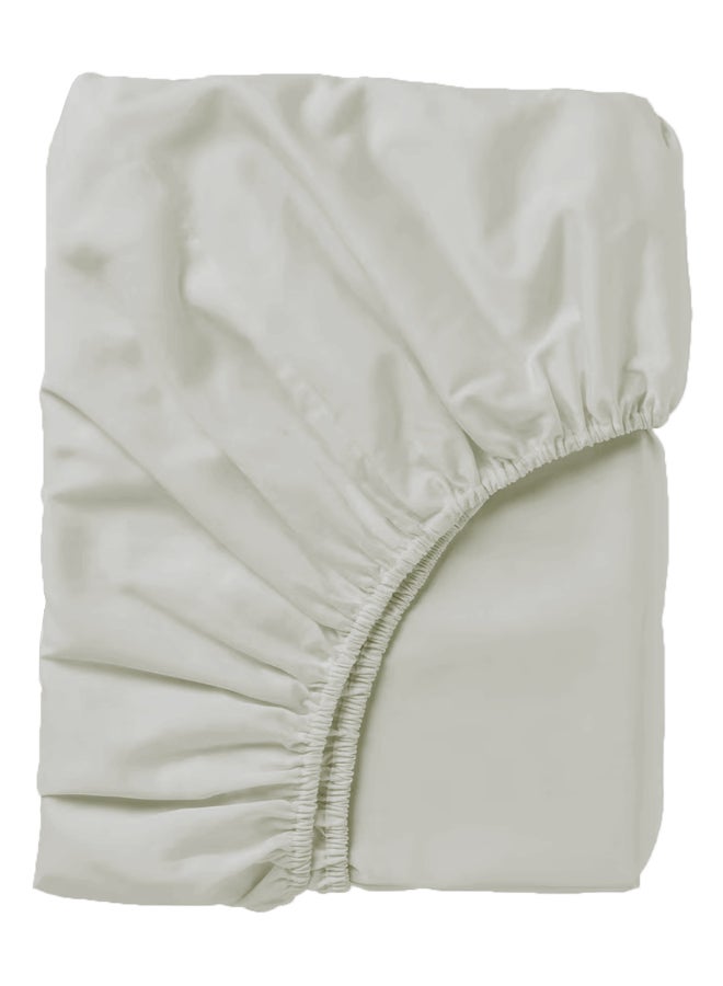 ايست من نون ملاءة سرير كوين مقاس | قطن ساتين ناعم 400TC | لون رمادي فاتح | 1 ملاءة مقاس 150 × 200 سم مع جيب عمق 40 سم | مناسبة لمرتبة كوين - Image 5