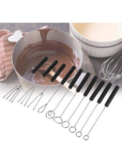 TOPINCN 10Pcs Chocolate Dipping Fork Set Baking Supplies Stainless Steel Fondue Forks Diy Decorating Tool Set  - Image 3