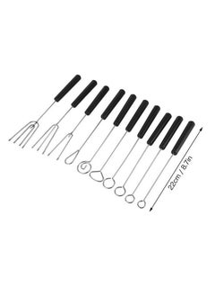 TOPINCN 10Pcs Chocolate Dipping Fork Set Baking Supplies Stainless Steel Fondue Forks Diy Decorating Tool Set  - Image 4