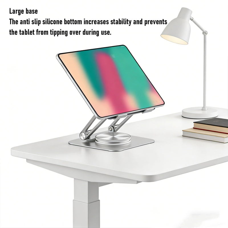Aluminum 360 Rotating Swivel Tablet Stand Multifunctional Universal Clamp Holder Adjustable Multi Angle Stand for All Tablets 13 Inches and Below - Image 3