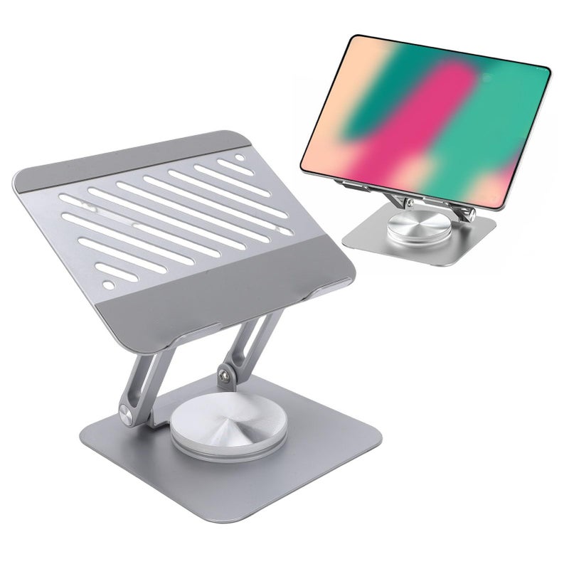 Aluminum 360 Rotating Swivel Tablet Stand Multifunctional Universal Clamp Holder Adjustable Multi Angle Stand for All Tablets 13 Inches and Below - Image 2