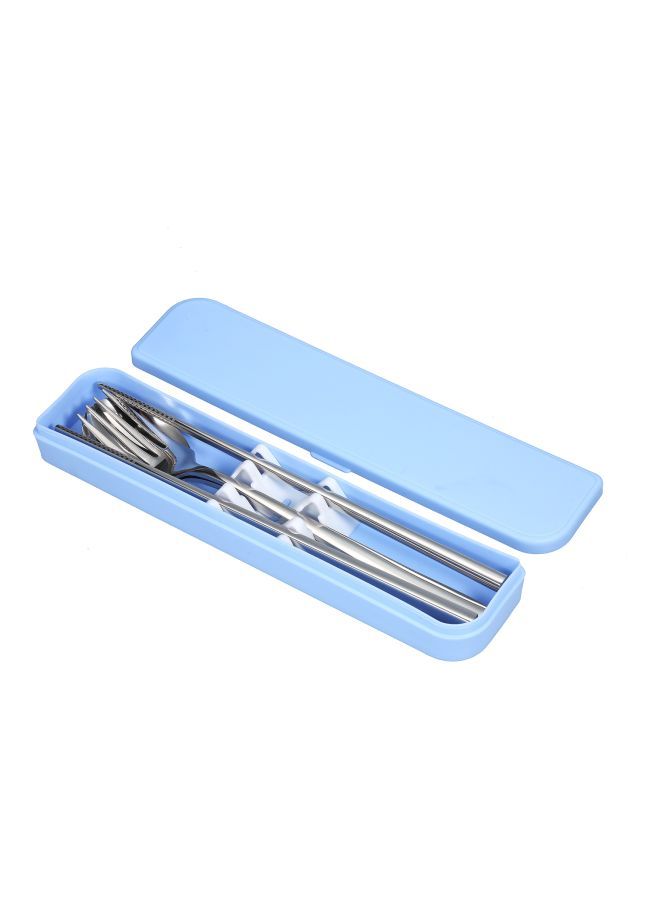 4-Piece Portable Flatware Set Silver - Image 2