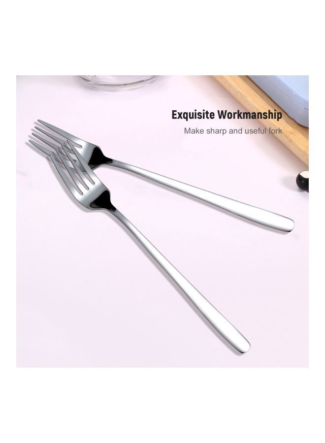 4-Piece Portable Flatware Set Silver - Image 3