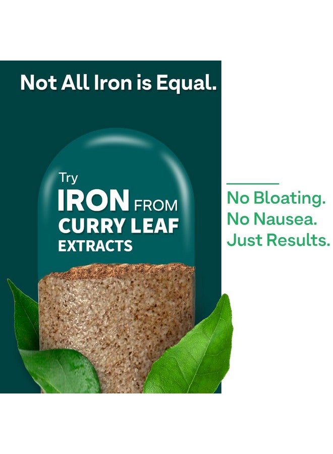 OZiva Iron Supplement with Folic Acid, Vitamin D3 & B12 | Supports hemoglobin, energy & immunity | For Men & Women - 60 Tablets - Image 2