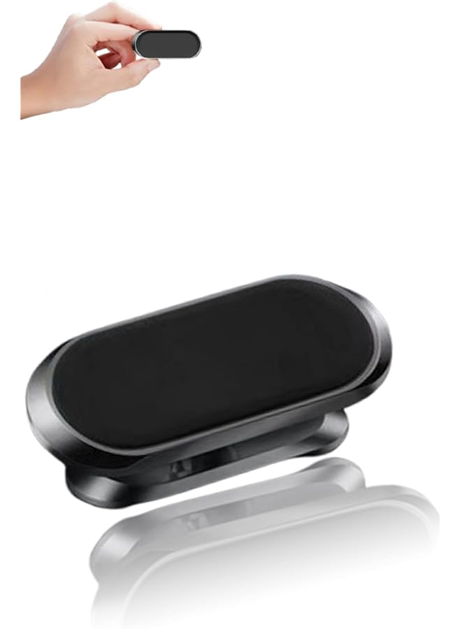 S-TOP Magnetic Car Phone Mount, 360° Rotatable & Adjustable Universal Holder Compatible for iPhone Samsung Smartphones, Adhesive Dashboard Mount, Strong Magnet Grip, Black - Image 1