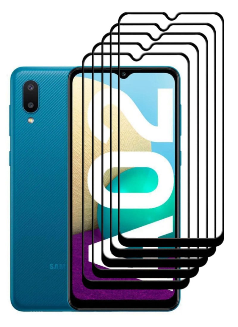 أكاليكس 5 قطع، جودة ممتازة، واقي شاشة لهاتف سامسونج جالاكسي A02 - Image 1