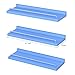 RYOFOBETTO Blue Floating Shelves Room Decor ShelvesPink Kawaii Room Decor Wall Shelves for Living Room Bedroom Picture Frames Plants Kitchen Set of 3 Blue - Image 2