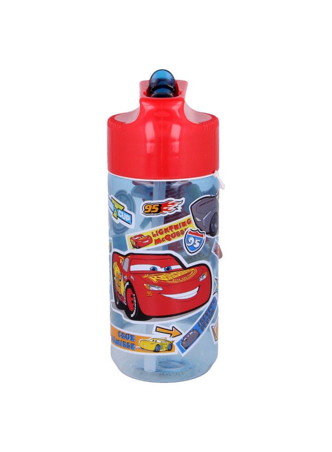 Disney Cars Sticker Bottle Eco Zen Hydro 430ml Multicolour Water Bottle Drinking Bottle Hydration Bottle Tumbler Flask Portable Glass Travel Mug - Image 1