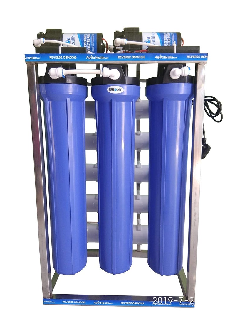 WHOLER WHOLER Aqua Fresh 50 LPH Commercial RO Water Purifier Plant 50 Liter with Auto Shut Off with Tds Adjester Full Stainless Steel Body Works Upto 3000 tds - Image 1