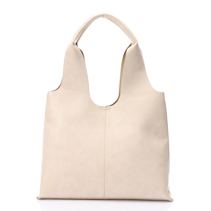 Mr.joe Tote Bag with Beaded Accessory  - Beige - Image 3