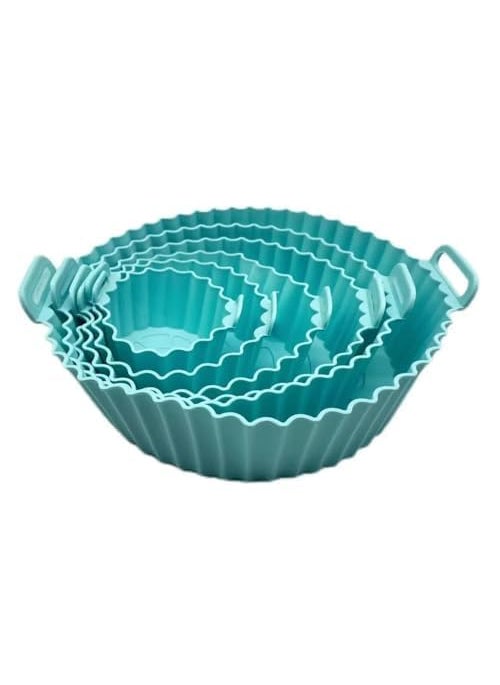 MIGORA MIGORA Air Fryer Silicone 6 Pieces Reusable air Fryer Silicone Liners Heat Resistant NonStick air Fryer Basket for air Fryer Oven Accessories  - Image 4
