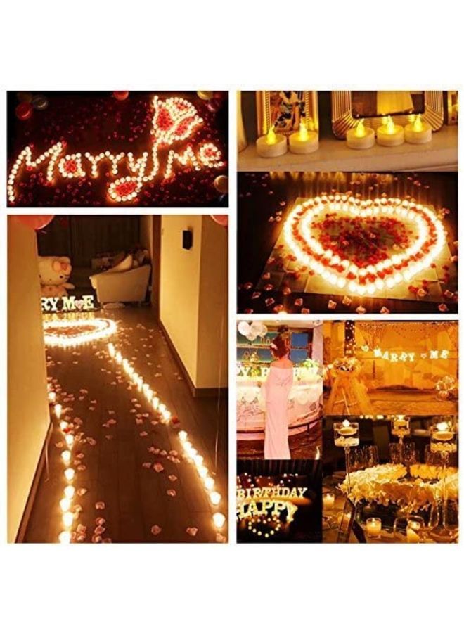 NIBEMINENT 10-Piece LED Real Wax Battery Flameless Candle Set White - Image 3