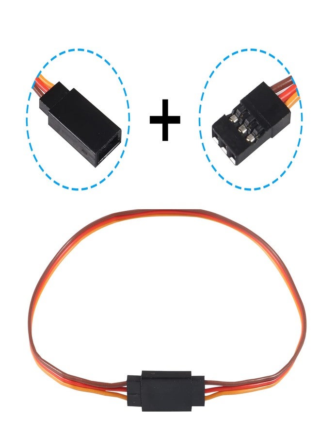 Diitao 25PCS Servo Extension Lead Wire Cable 5 Sizes 3-Pin Servo Extension Cable Wire Cord Male to Female RC Servo Remote Control Cord Cable Connector for RC Cars Airplanes(10cm 15cm 20cm 30cm 50cm) - Image 5