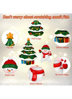POPETPOP POPETPOP 2 Pcs Christmas Aquarium Decorations - Resin Fish Tank Decoration, Aquarium Snowman Ornament, Micro Landscape Ornaments for Holiday Fish Tank Supplies Table Decor (Christmas Tree, Snowman)  - Image 4