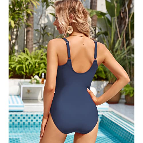 TcIFE Women's One Piece Swimsuit Ruched Tummy Control Square Neck Bathing Suits - Image 3