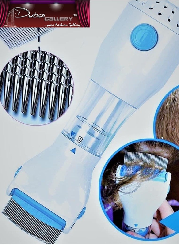 DubaiGallery - Electric Lice Removal Device, Stainless Steel Electric Lice Comb Vacuum Combs Treatment Tool Brush Clean Hair - Image 1