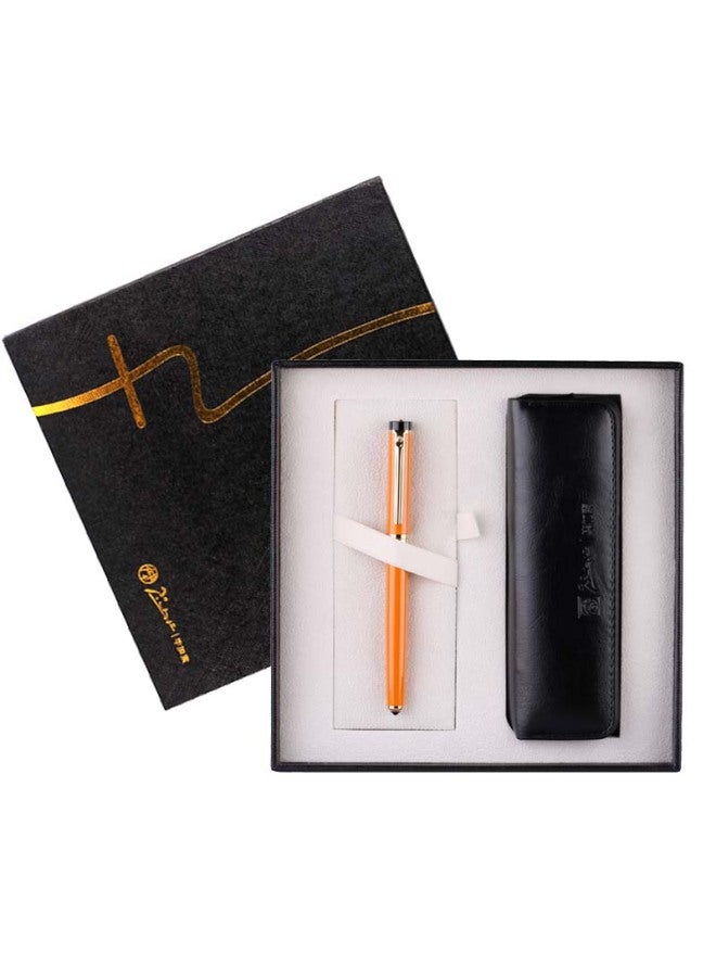 Pimio Pen Gift Set With Pen Pouch Business Office Gift For Men And Women Birthday Gift Student Calligraphy Adult Gift Pen 5510 Orange Yellow - Image 4
