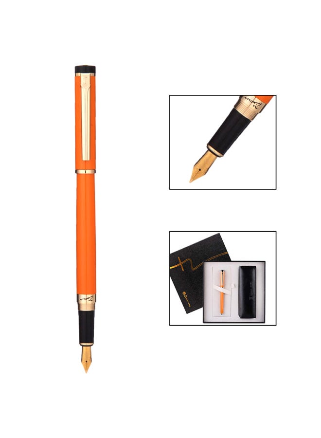 Pimio Pen Gift Set With Pen Pouch Business Office Gift For Men And Women Birthday Gift Student Calligraphy Adult Gift Pen 5510 Orange Yellow - Image 1