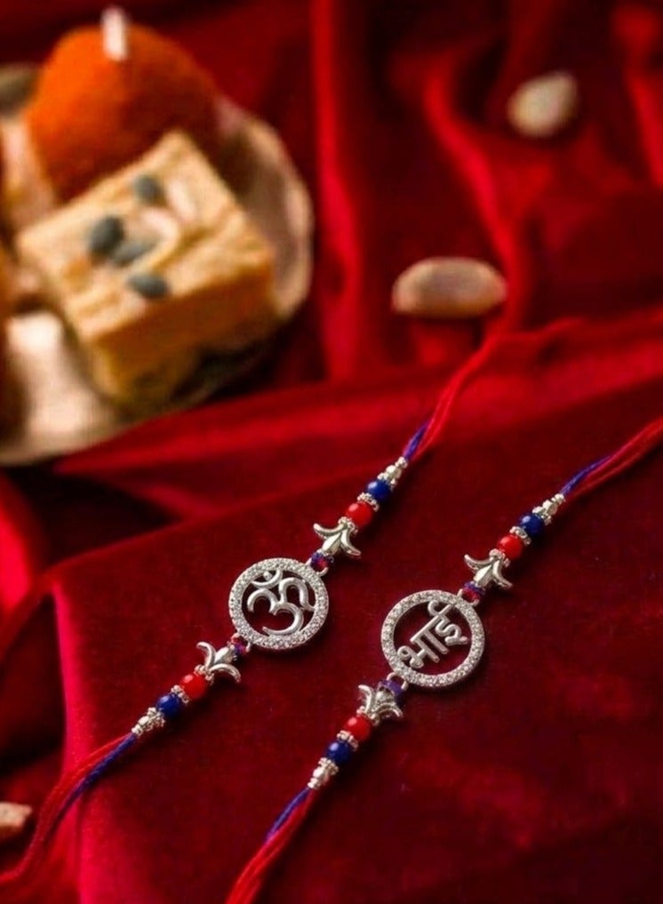 Kannan Jewels Kannan Premium Handcrafted 925 Silver Bhai Design Rakhi- 41 cm - Image 5