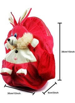 Blue Tree Blue Tree Cute Kids Backpack Toddler Bag Plush Animal Cartoon Mini Travel Bag for Baby Girl Boy 1-6 Years (Rabbit)  - Image 3