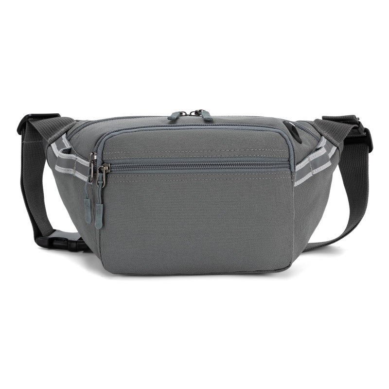 RFID Blocking Waist Pack for Men and Women, 5-Pocket Crossbody Hip Bag with Adjustable Strap - Image 1