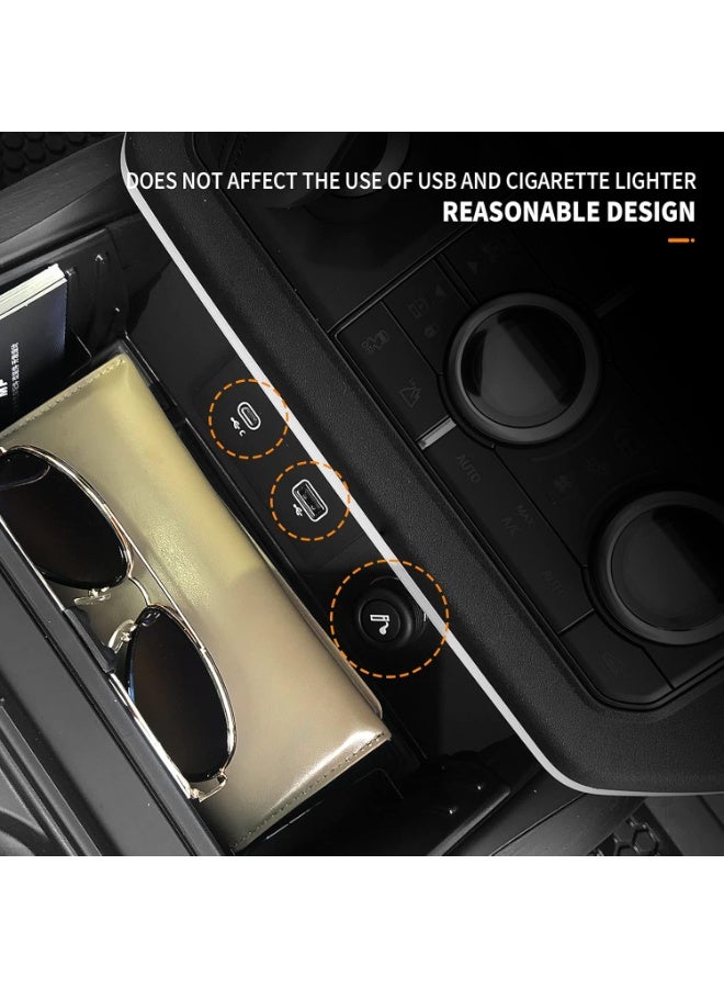 Vierex Fit Land Rover Defender Center Console Organizer Tray Storage Box For 2020-2022 Land Rover Defender 90 110 130 Center Console Storage Box - Image 4