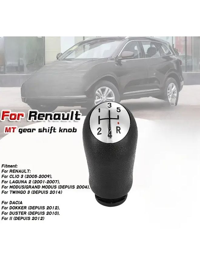 Black Gear Shift Knob for Renault MK3 MK2 Scenic Megane 2 Clio III Easy - Image 1