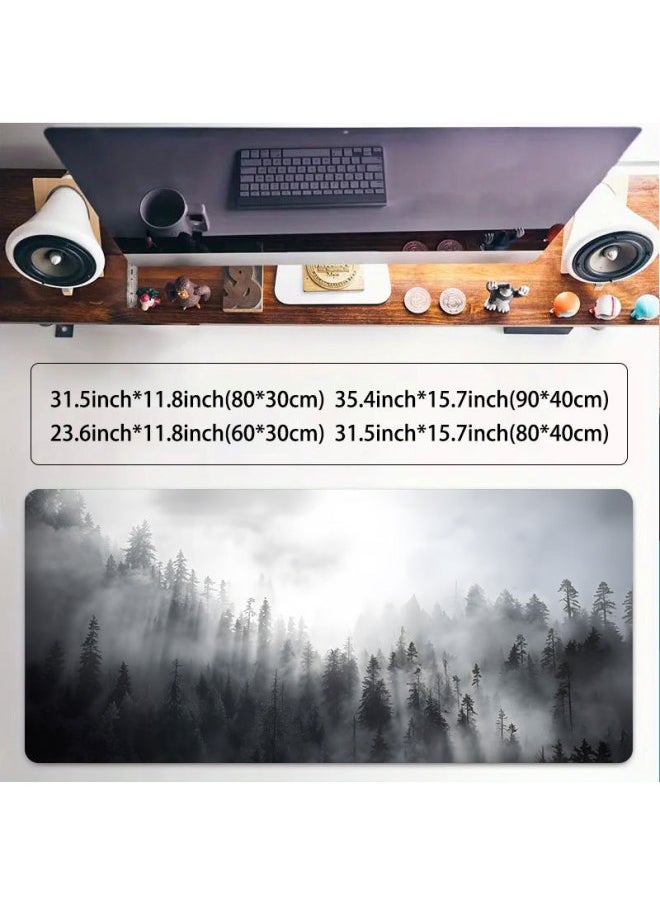 Generic - Temu Specially For Non-slip Mouse Pad Thickened Lock Edge Natural Rubber Large Computer Keyboard Office Desk Mat-Color:300*600*2mm-Pattern:J-243 - Image 1