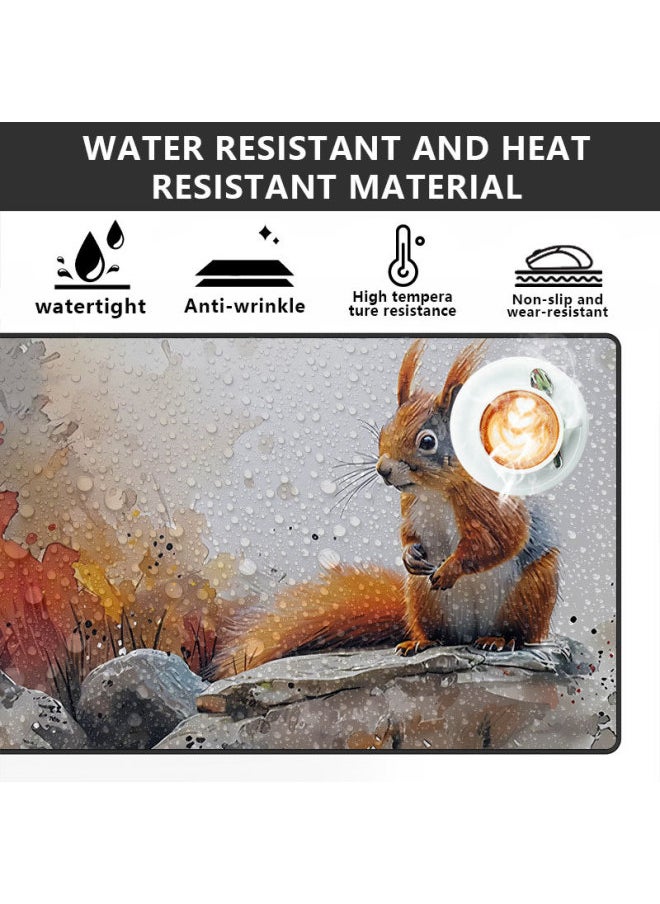Generic - Temu Specially For Non-slip Mouse Pad Thickened Lock Edge Natural Rubber Large Computer Keyboard Office Desk Mat-Color:300*600*2mm-Pattern:J-243 - Image 1