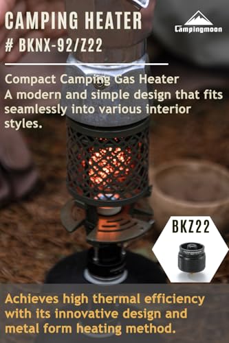camping moon CAMPINGMOON THEATER GASWARE Gas Heater Propane Isobutane for Camping Outdoor Collaboration Limited Edition with EVA Case BKNX92Z22 - Image 3