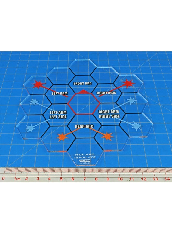 LITKO Fire Template Compatible with BattleTech (Mecha Hex Map Fire Arc Template) - Image 3