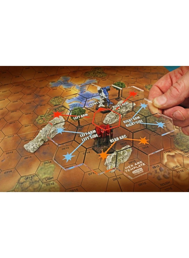 LITKO Fire Template Compatible with BattleTech (Mecha Hex Map Fire Arc Template) - Image 2