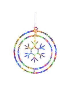 VESPA Multi Snowflakes Pendant Christmas Lights Colorful Hanging Lights for Holiday Dcor Christmas Trees Parties and Home Accents 30 cm Diameter  - Image 4