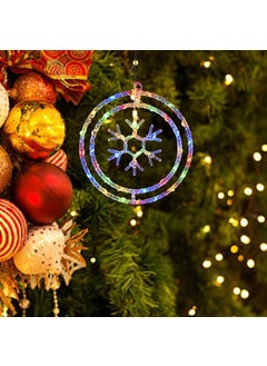 VESPA Multi Snowflakes Pendant Christmas Lights Colorful Hanging Lights for Holiday Dcor Christmas Trees Parties and Home Accents 30 cm Diameter  - Image 5