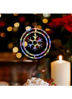 VESPA Multi Snowflakes Pendant Christmas Lights Colorful Hanging Lights for Holiday Dcor Christmas Trees Parties and Home Accents 30 cm Diameter  - Image 1