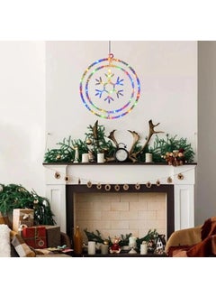 VESPA Multi Snowflakes Pendant Christmas Lights Colorful Hanging Lights for Holiday Dcor Christmas Trees Parties and Home Accents 30 cm Diameter  - Image 2