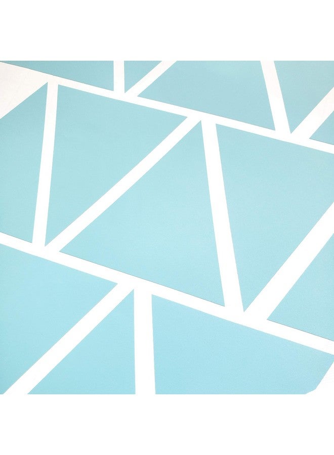 The Boho Design Tribal Triangles Wall Decals Peel and Stick for Kids, Baby Bedroom Nursery and Living Room, Vinyl Wall Stickers Decor (Grey and Light Blue) - Image 4